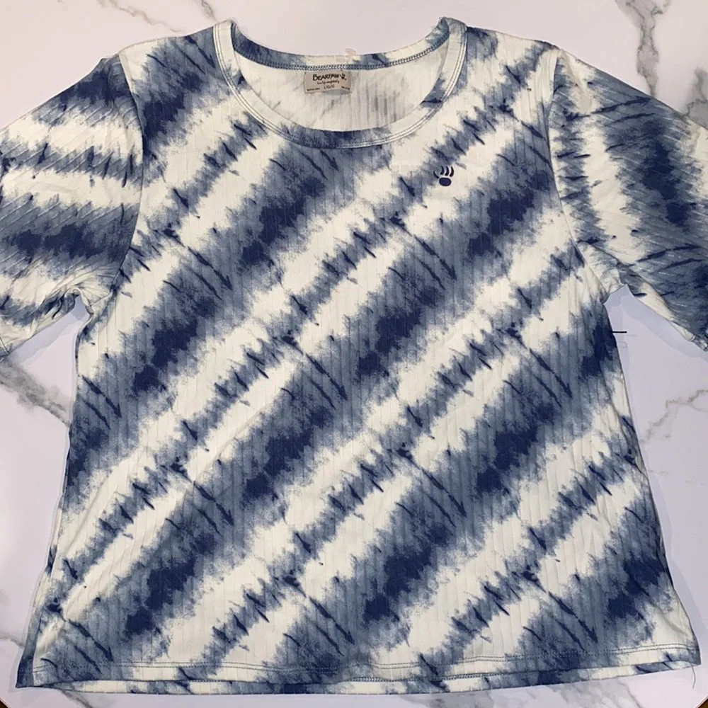 NWOT BEARPAW PIJAMA SET TIE DIE STRIPES - Picture 2 of 7